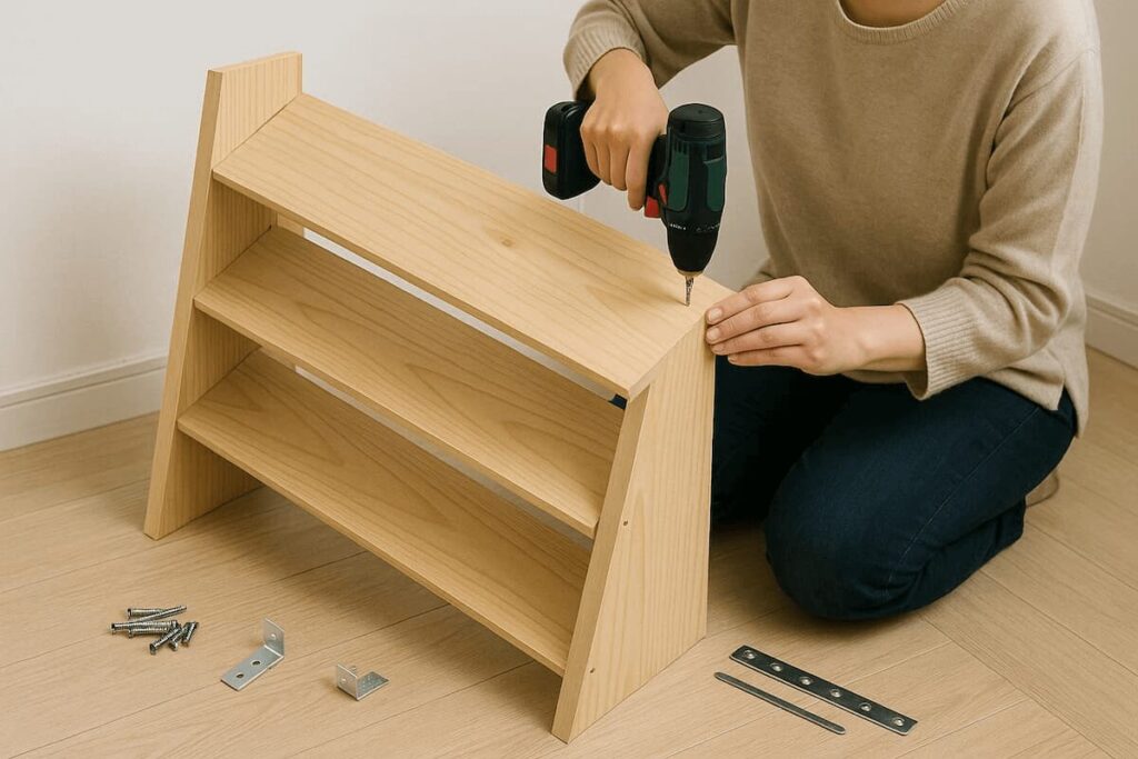DIYで作れる斜めラックの作り方