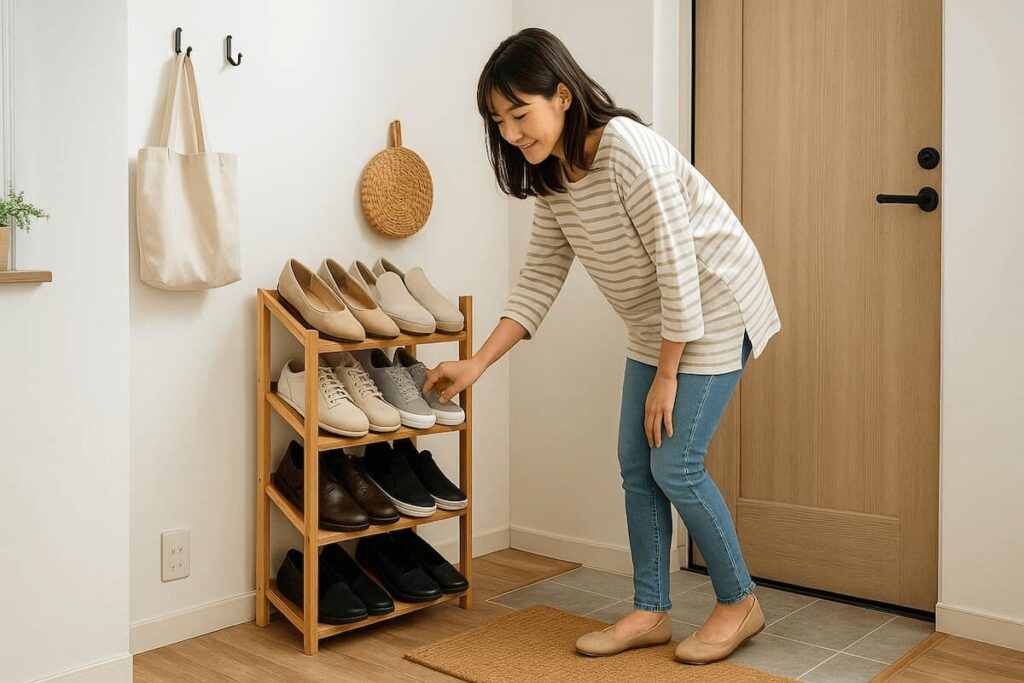 狭い玄関でも使える収納術