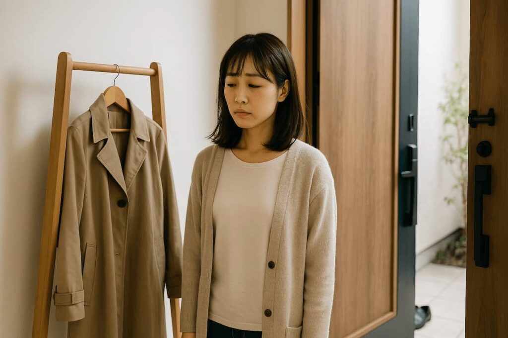 玄関に服をかける風水的な影響