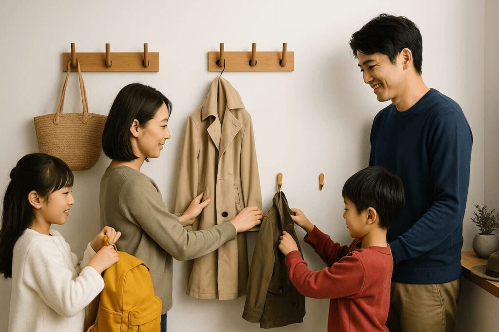 家族構成に応じたフックの数と配置