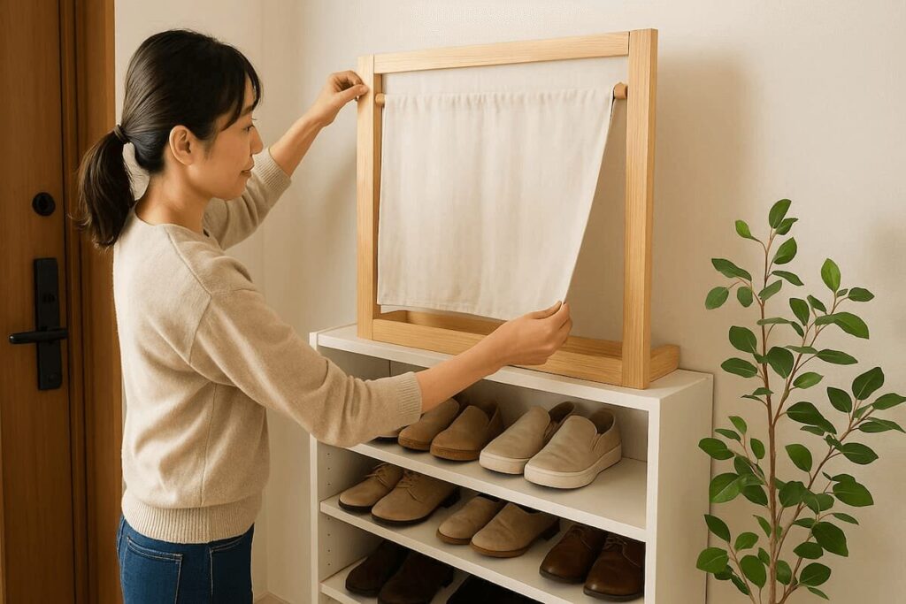 下駄箱の目隠しを手作りする基本アイデア