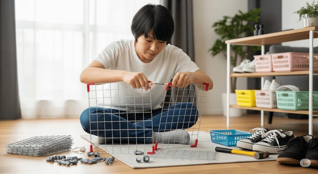 100均でできる靴棚DIYのアイデア