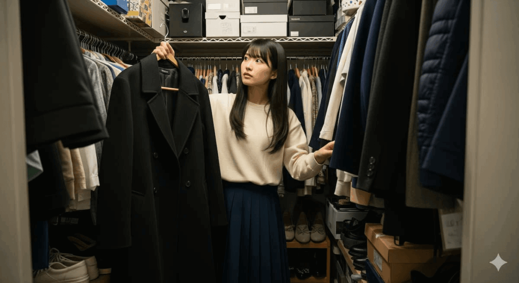 ロングコートをかける場所がない時の対処法